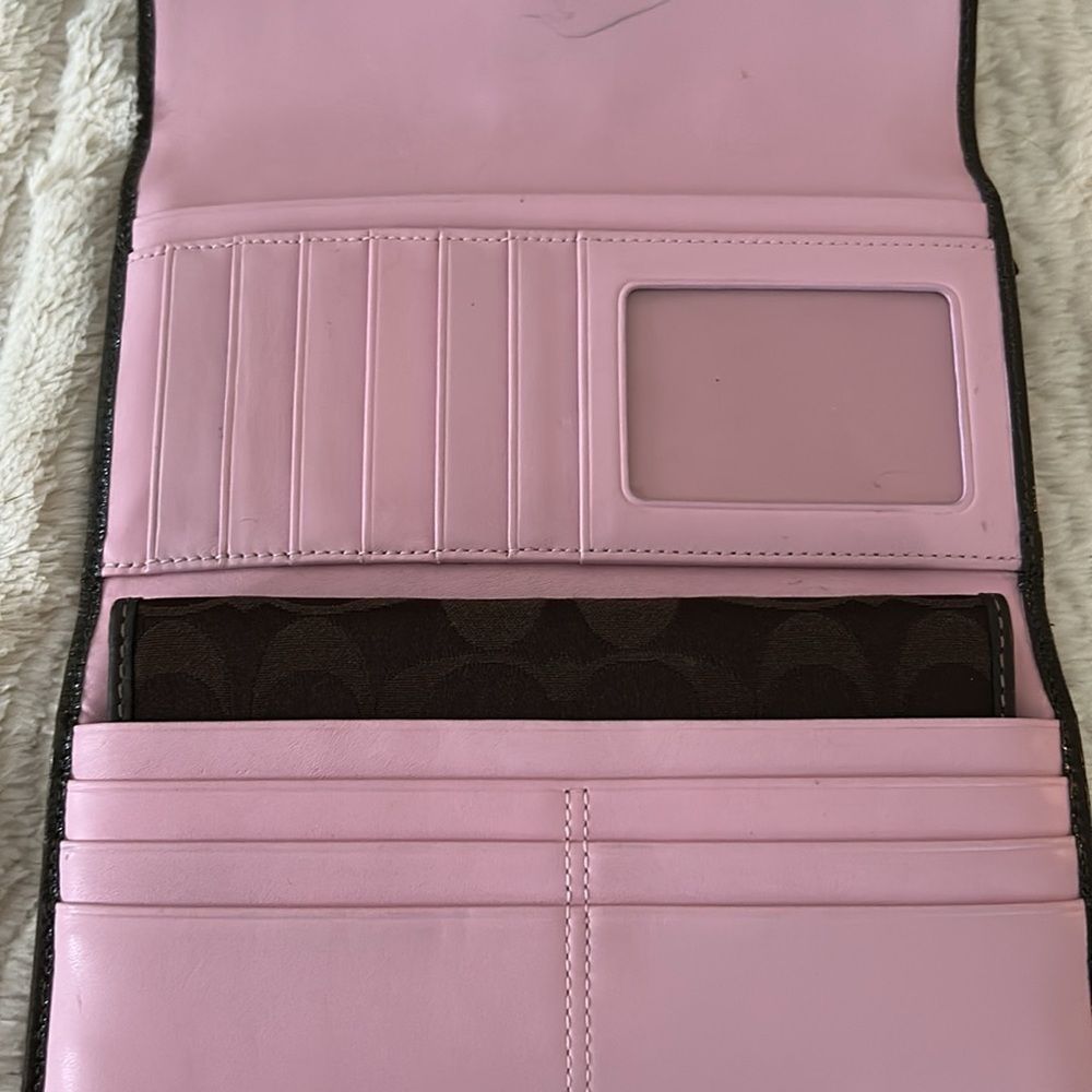 Coach brown wallet with buckle - Picture 5 of 10